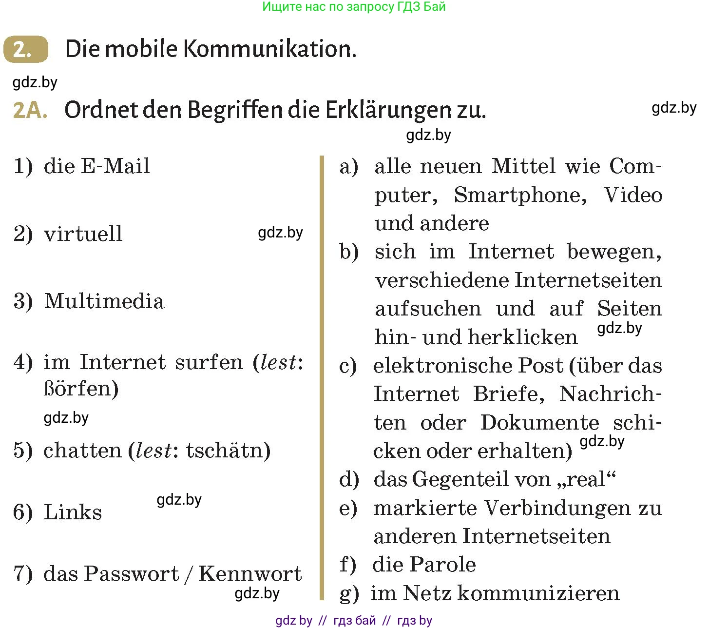 Немецкий язык (Deutsch), 9 класс Учебник (Schülerbuch), авторы: Будько Антонина Филипповна (Budjko Antonina), Курьян Владимир Владимирович (Kurjan Wladimir), издательство Адукацыя i выхаванне, Минск, 2026, зелёного цвета, страница 185, номер 2, Условие