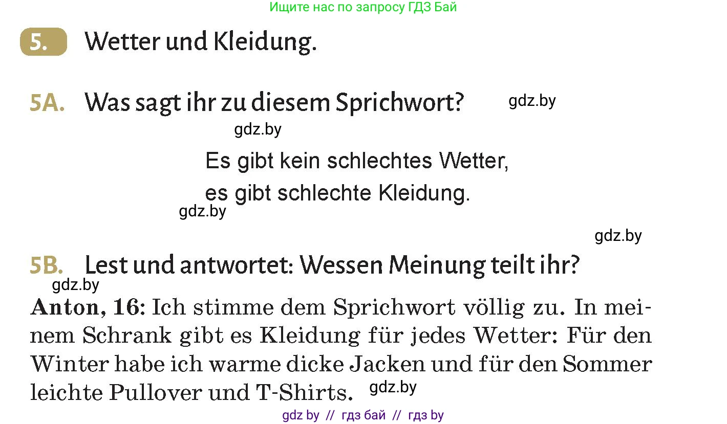 Немецкий язык (Deutsch), 9 класс Учебник (Schülerbuch), авторы: Будько Антонина Филипповна (Budjko Antonina), Курьян Владимир Владимирович (Kurjan Wladimir), издательство Адукацыя i выхаванне, Минск, 2026, зелёного цвета, страница 225, номер 5, Условие