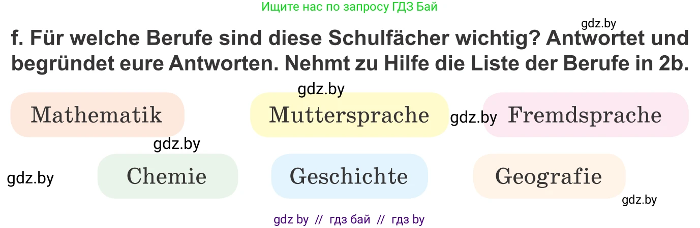 Немецкий язык (Deutsch), 9 класс Учебник (Schülerbuch), авторы: Будько Антонина Филипповна (Budjko Antonina), Урбанович Инна Ювинальевна (Urbanowitsch Ina), издательство Вышэйшая школа, Минск, 2018, серого цвета, страница 31, номер 3f, Условие