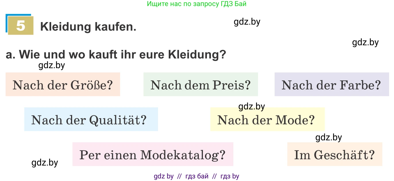 Немецкий язык (Deutsch), 9 класс Учебник (Schülerbuch), авторы: Будько Антонина Филипповна (Budjko Antonina), Урбанович Инна Ювинальевна (Urbanowitsch Ina), издательство Вышэйшая школа, Минск, 2018, серого цвета, страница 139, номер 5a, Условие