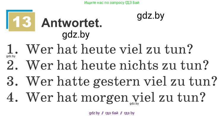 Немецкий язык (Deutsch), 9 класс Учебник (Schülerbuch), авторы: Будько Антонина Филипповна (Budjko Antonina), Урбанович Инна Ювинальевна (Urbanowitsch Ina), издательство Вышэйшая школа, Минск, 2018, серого цвета, страница 166, номер 13, Условие