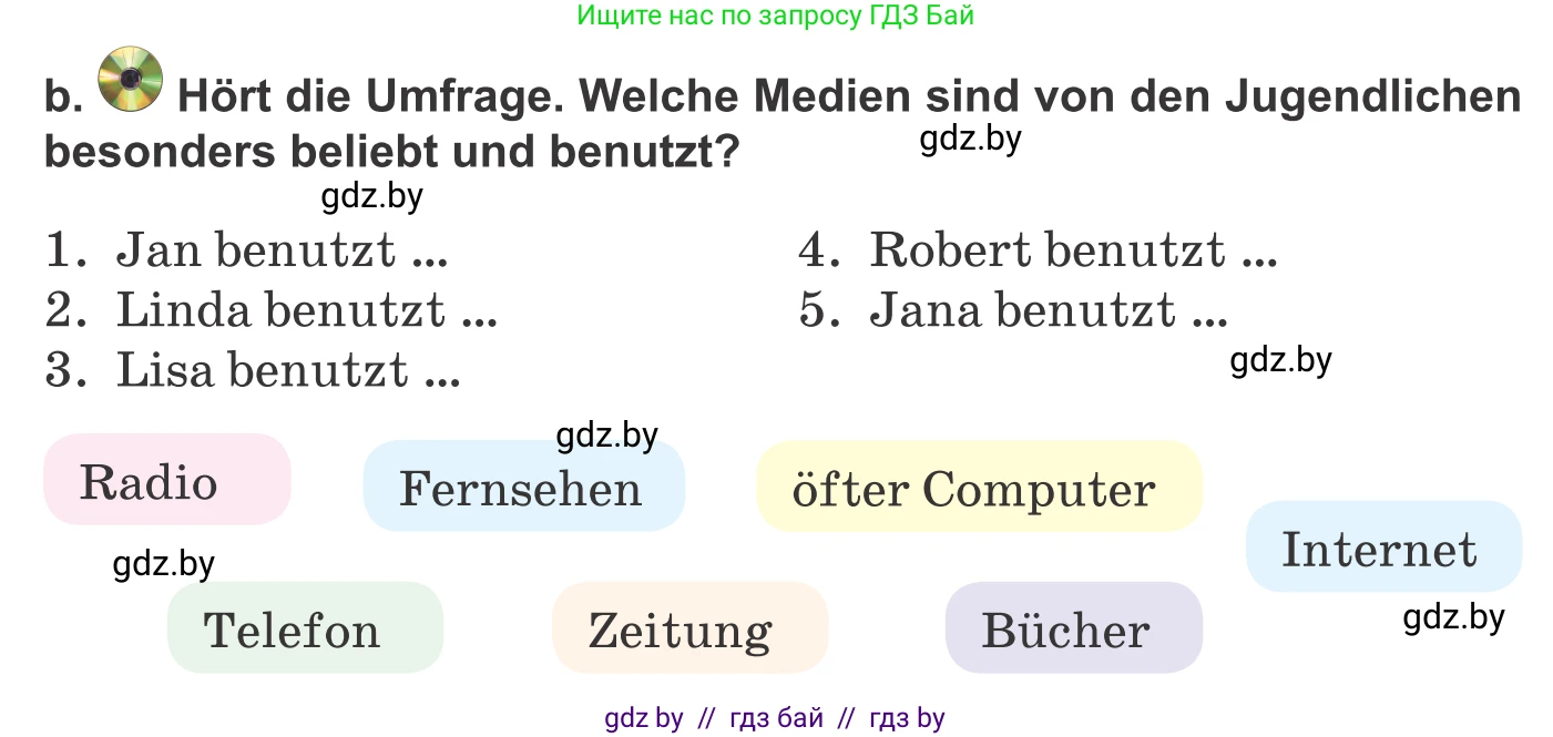 Немецкий язык (Deutsch), 9 класс Учебник (Schülerbuch), авторы: Будько Антонина Филипповна (Budjko Antonina), Урбанович Инна Ювинальевна (Urbanowitsch Ina), издательство Вышэйшая школа, Минск, 2018, серого цвета, страница 170, номер 1b, Условие