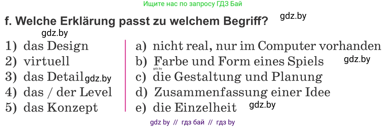 Немецкий язык (Deutsch), 9 класс Учебник (Schülerbuch), авторы: Будько Антонина Филипповна (Budjko Antonina), Урбанович Инна Ювинальевна (Urbanowitsch Ina), издательство Вышэйшая школа, Минск, 2018, серого цвета, страница 193, номер 5f, Условие