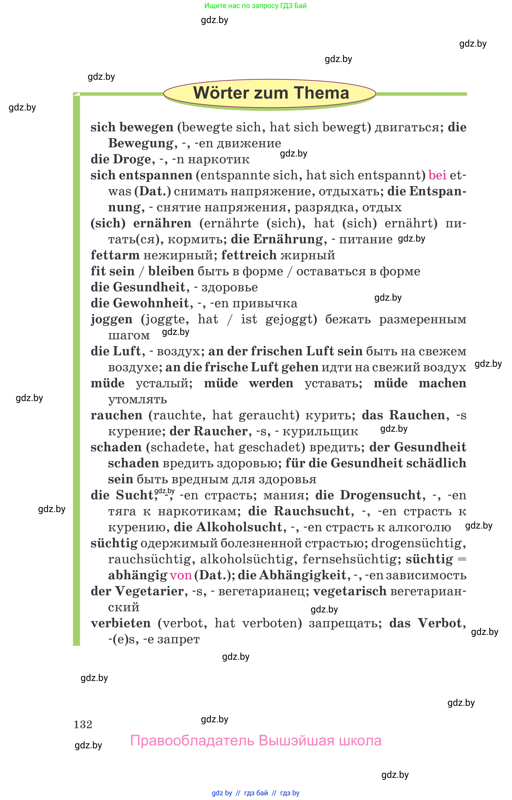Немецкий язык (Deutsch), 9 класс Учебник (Schülerbuch), авторы: Будько Антонина Филипповна (Budjko Antonina), Урбанович Инна Ювинальевна (Urbanowitsch Ina), издательство Вышэйшая школа, Минск, 2018, серого цвета, страница 132