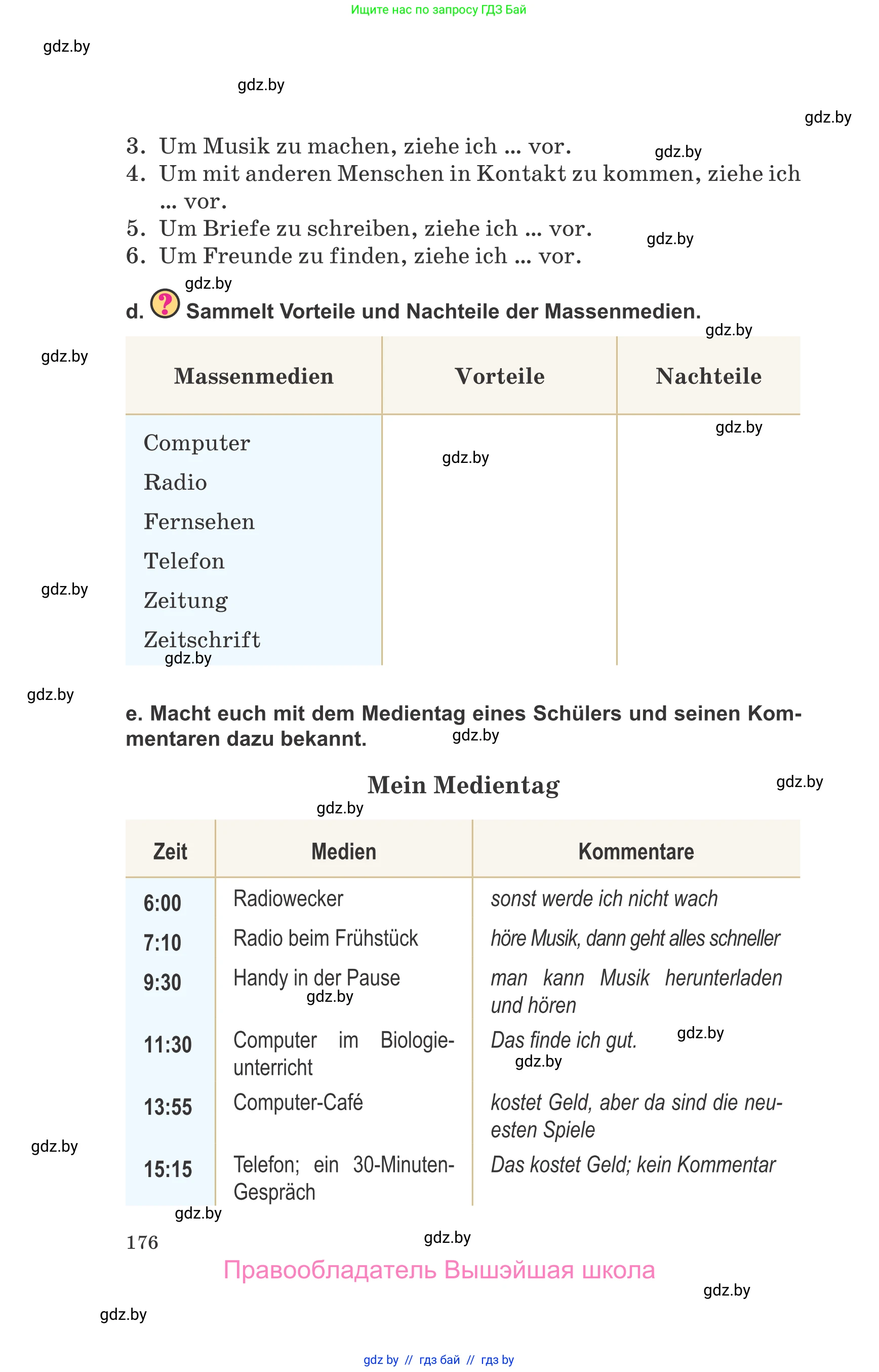 Немецкий язык (Deutsch), 9 класс Учебник (Schülerbuch), авторы: Будько Антонина Филипповна (Budjko Antonina), Урбанович Инна Ювинальевна (Urbanowitsch Ina), издательство Вышэйшая школа, Минск, 2018, серого цвета, страница 176