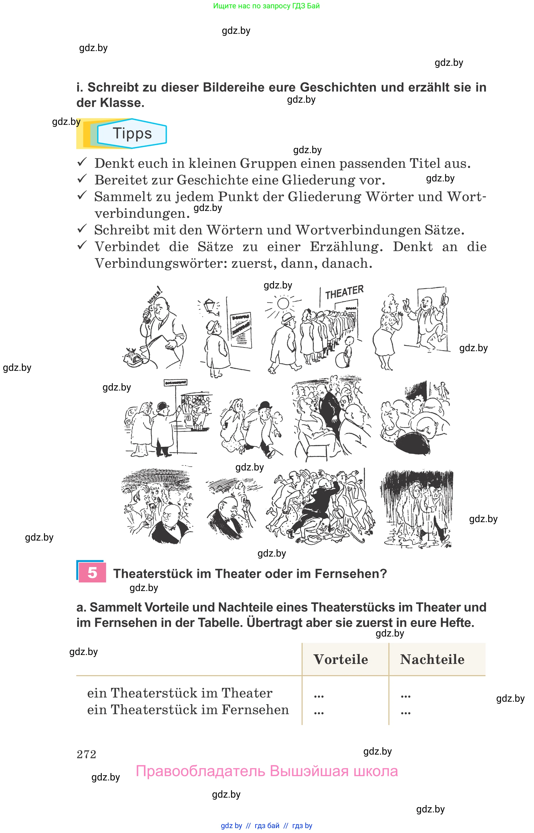 Немецкий язык (Deutsch), 9 класс Учебник (Schülerbuch), авторы: Будько Антонина Филипповна (Budjko Antonina), Урбанович Инна Ювинальевна (Urbanowitsch Ina), издательство Вышэйшая школа, Минск, 2018, серого цвета, страница 272