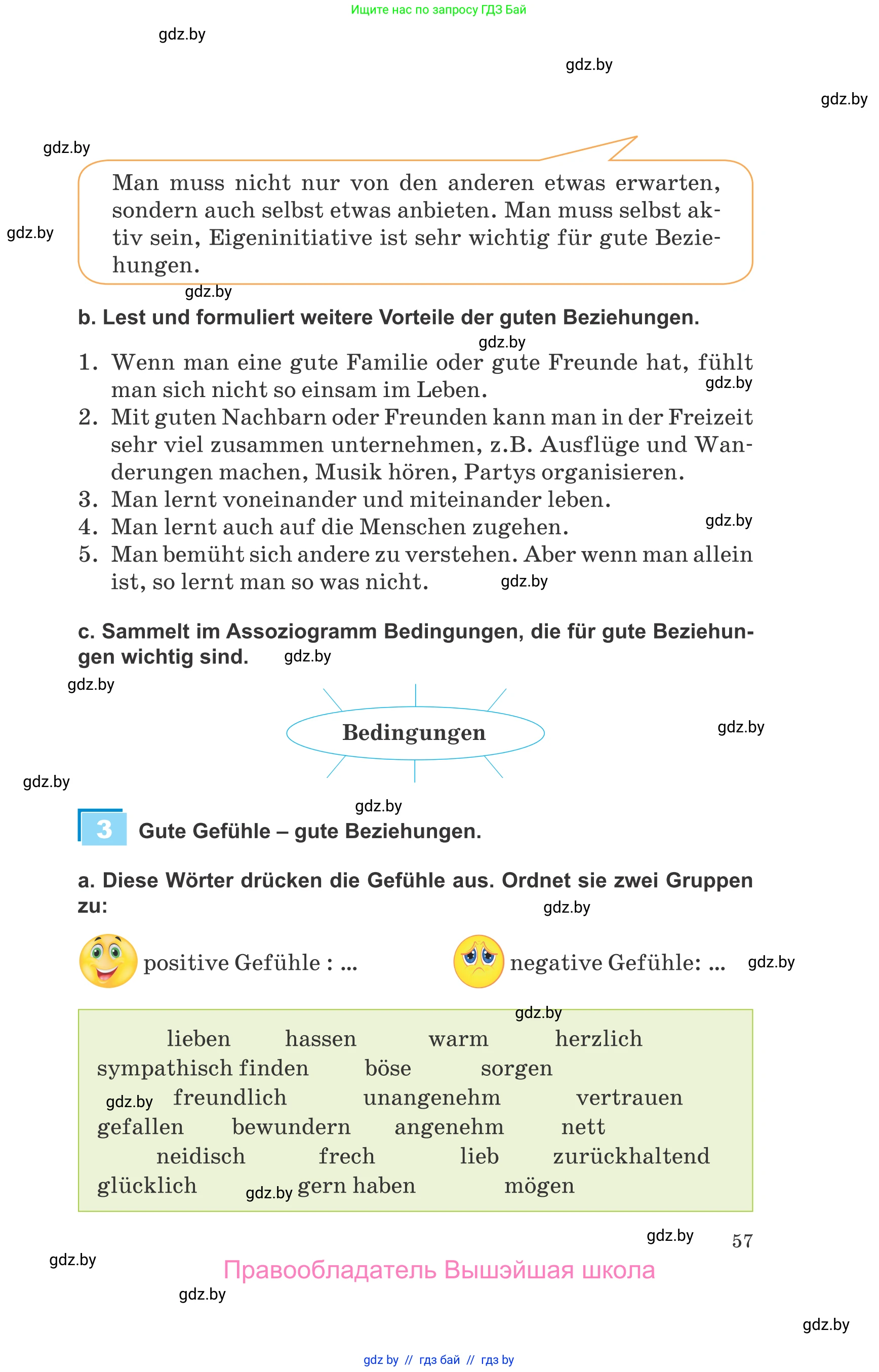 Немецкий язык (Deutsch), 9 класс Учебник (Schülerbuch), авторы: Будько Антонина Филипповна (Budjko Antonina), Урбанович Инна Ювинальевна (Urbanowitsch Ina), издательство Вышэйшая школа, Минск, 2018, серого цвета, страница 57