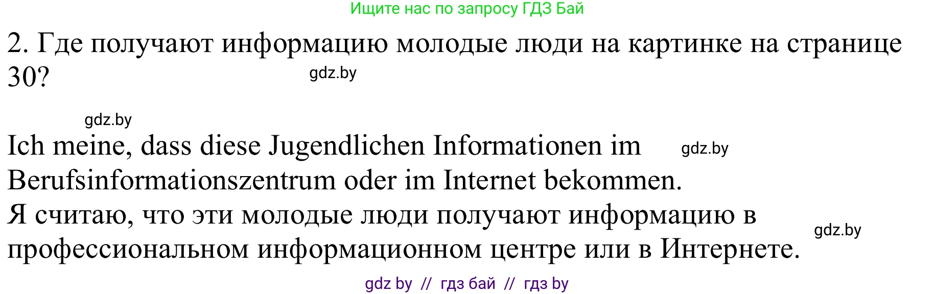 Немецкий язык (Deutsch), 9 класс Учебник (Schülerbuch), авторы: Будько Антонина Филипповна (Budjko Antonina), Урбанович Инна Ювинальевна (Urbanowitsch Ina), издательство Вышэйшая школа, Минск, 2018, серого цвета, страница 30, номер 3b, Решение (продолжение 2)