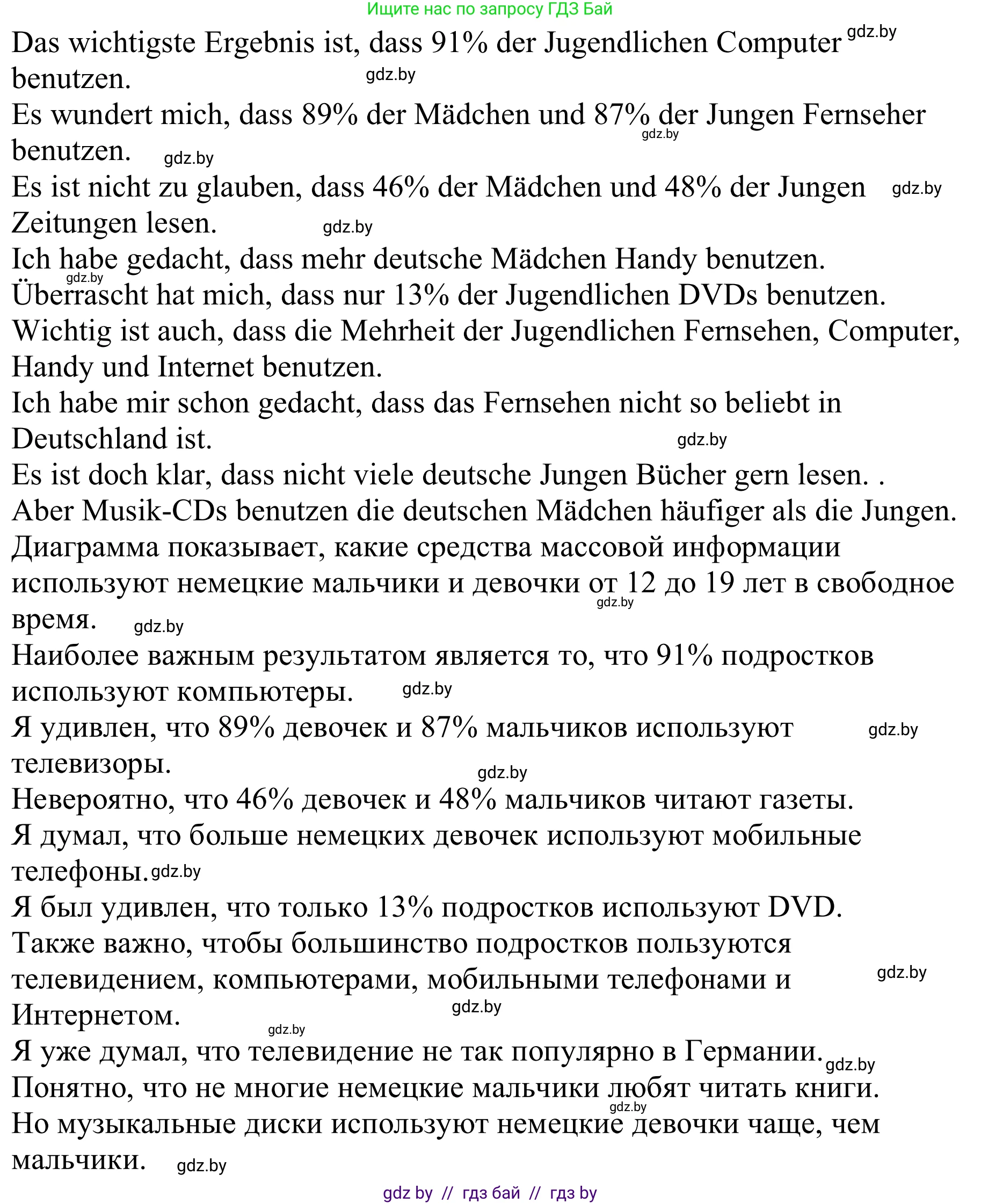Немецкий язык (Deutsch), 9 класс Учебник (Schülerbuch), авторы: Будько Антонина Филипповна (Budjko Antonina), Урбанович Инна Ювинальевна (Urbanowitsch Ina), издательство Вышэйшая школа, Минск, 2018, серого цвета, страница 174, номер 3d, Решение (продолжение 2)