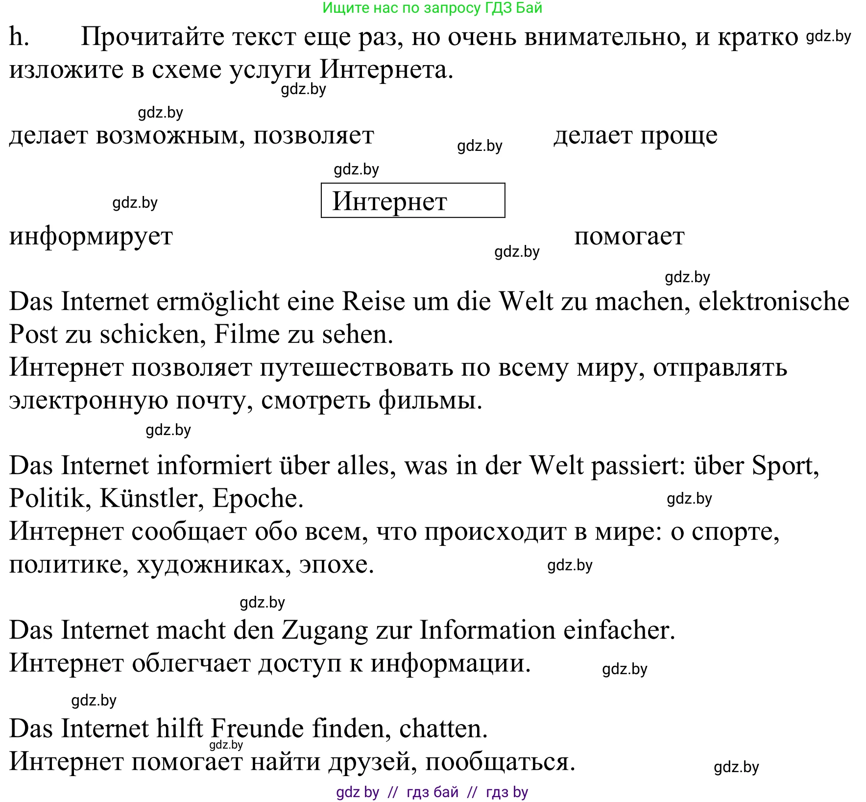 Немецкий язык (Deutsch), 9 класс Учебник (Schülerbuch), авторы: Будько Антонина Филипповна (Budjko Antonina), Урбанович Инна Ювинальевна (Urbanowitsch Ina), издательство Вышэйшая школа, Минск, 2018, серого цвета, страница 199, номер 8h, Решение