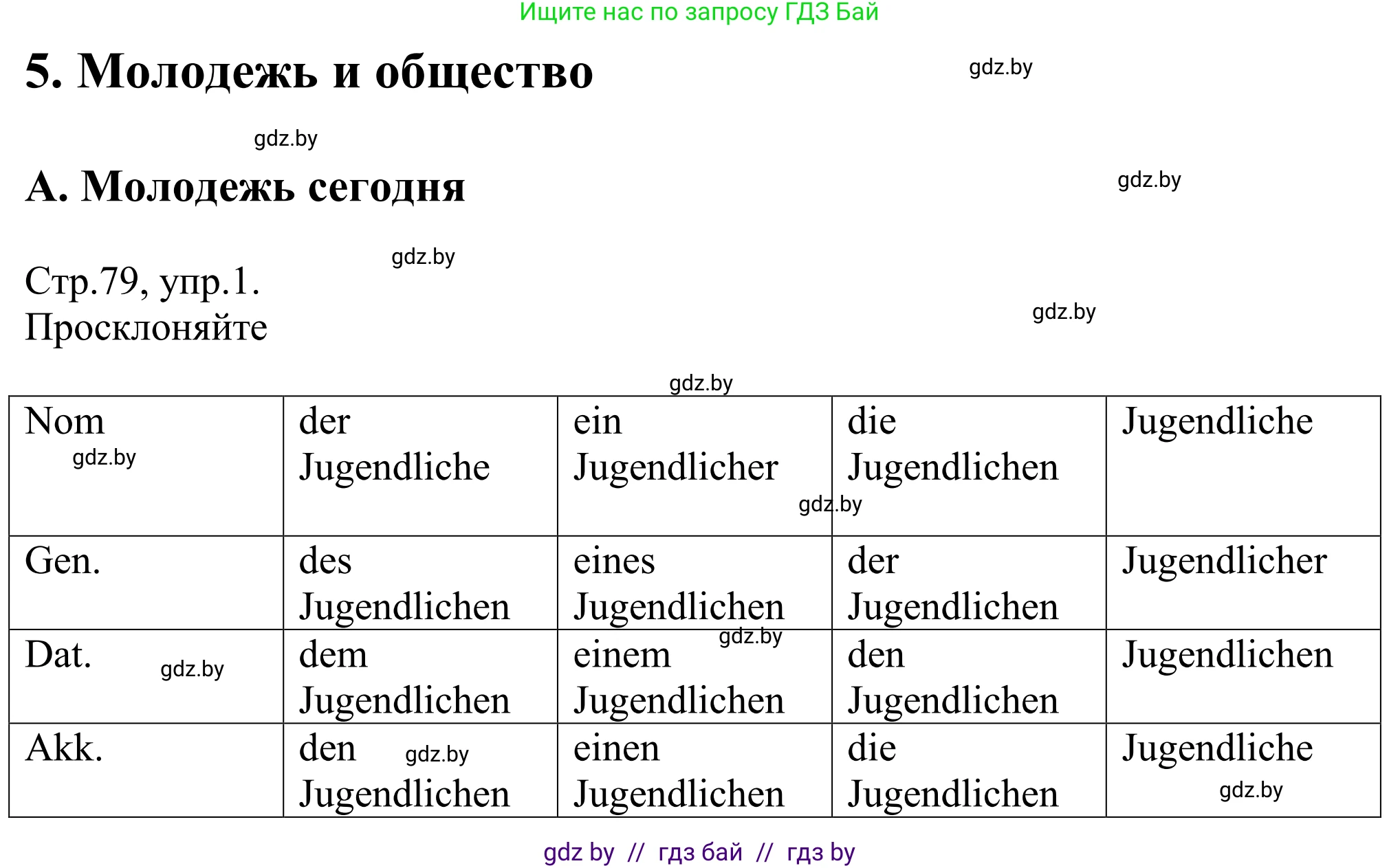 Немецкий язык (Deutsch), 10 класс рабочая тетрадь (arbeitsheft), авторы: Будько Антонина Филипповна (Budjko Antonina), Урбанович Инна Ювинальевна (Urbanowitsch Ina), издательство Аверсэв, Минск, 2020, страница 79, номер 1, Решение