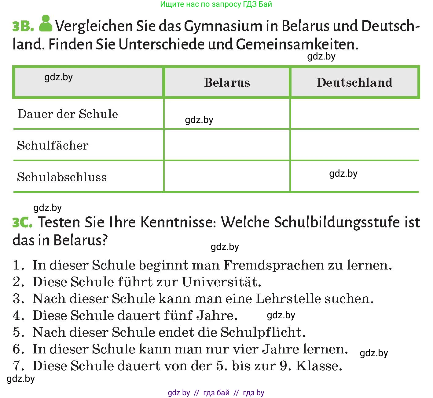Немецкий язык (Deutsch), 10 класс Учебник (Schülerbuch), авторы: Будько Антонина Филипповна (Budjko Antonina), Курьян Владимир Владимирович (Kurjan Wladimir), издательство Адукацыя i выхаванне, Минск, 2026, голубого цвета, страница 57, номер 3, Условие (продолжение 2)