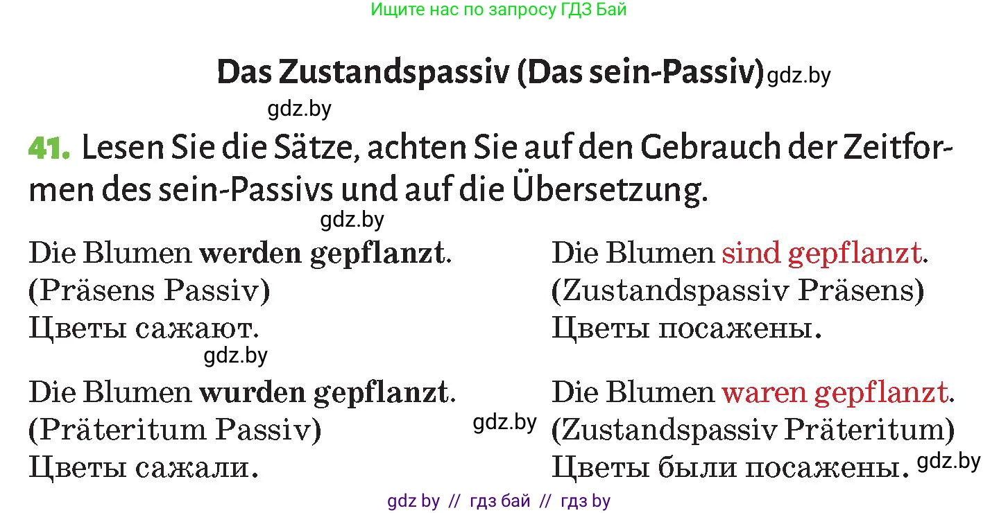 Немецкий язык (Deutsch), 10 класс Учебник (Schülerbuch), авторы: Будько Антонина Филипповна (Budjko Antonina), Курьян Владимир Владимирович (Kurjan Wladimir), издательство Адукацыя i выхаванне, Минск, 2026, голубого цвета, страница 274, номер 41, Условие