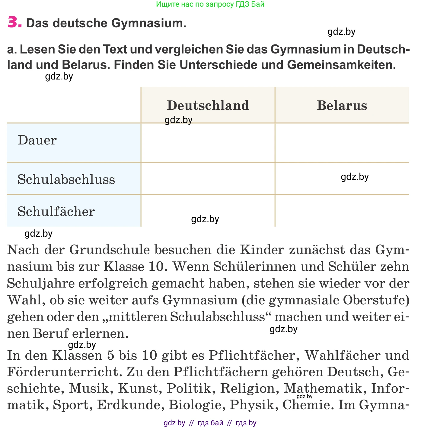 Немецкий язык (Deutsch), 10 класс Учебник (Schülerbuch), авторы: Будько Антонина Филипповна (Budjko Antonina), Урбанович Инна Ювинальевна (Urbanowitsch Ina), издательство Вышэйшая школа, Минск, 2018, оранжевого цвета, страница 60, номер 3a, Условие