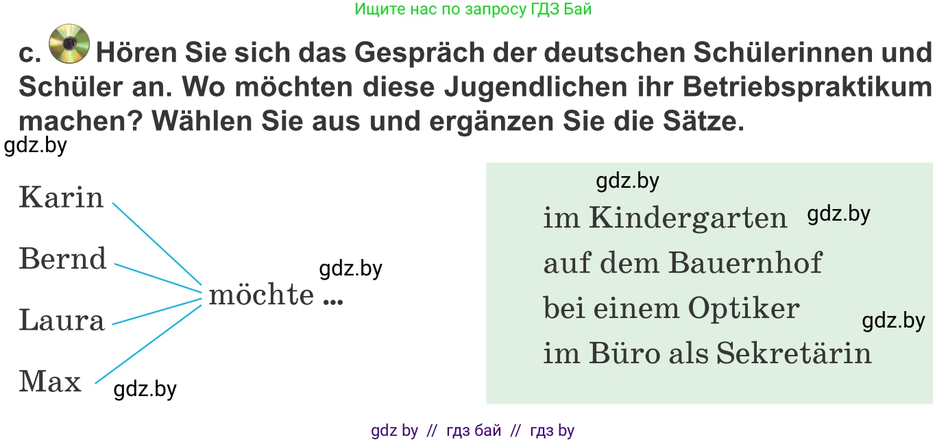 Немецкий язык (Deutsch), 10 класс Учебник (Schülerbuch), авторы: Будько Антонина Филипповна (Budjko Antonina), Урбанович Инна Ювинальевна (Urbanowitsch Ina), издательство Вышэйшая школа, Минск, 2018, оранжевого цвета, страница 69, номер 4c, Условие