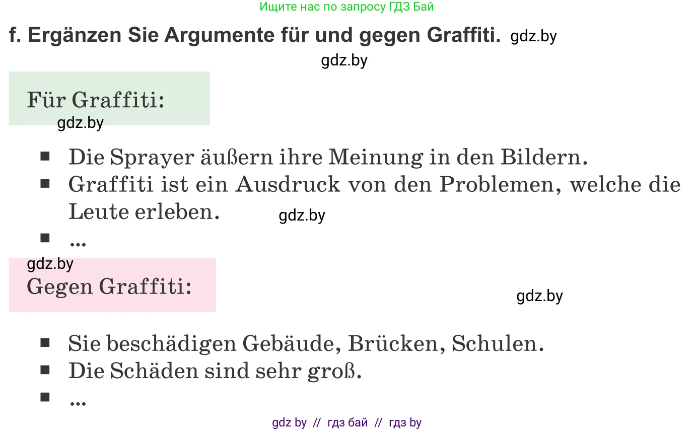Немецкий язык (Deutsch), 10 класс Учебник (Schülerbuch), авторы: Будько Антонина Филипповна (Budjko Antonina), Урбанович Инна Ювинальевна (Urbanowitsch Ina), издательство Вышэйшая школа, Минск, 2018, оранжевого цвета, страница 173, номер 6f, Условие