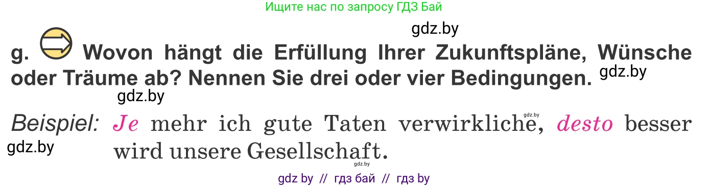 Немецкий язык (Deutsch), 10 класс Учебник (Schülerbuch), авторы: Будько Антонина Филипповна (Budjko Antonina), Урбанович Инна Ювинальевна (Urbanowitsch Ina), издательство Вышэйшая школа, Минск, 2018, оранжевого цвета, страница 195, номер 2g, Условие