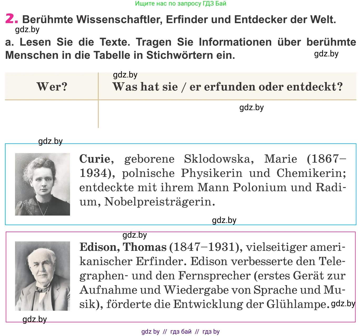 Немецкий язык (Deutsch), 10 класс Учебник (Schülerbuch), авторы: Будько Антонина Филипповна (Budjko Antonina), Урбанович Инна Ювинальевна (Urbanowitsch Ina), издательство Вышэйшая школа, Минск, 2018, оранжевого цвета, страница 264, номер 2a, Условие