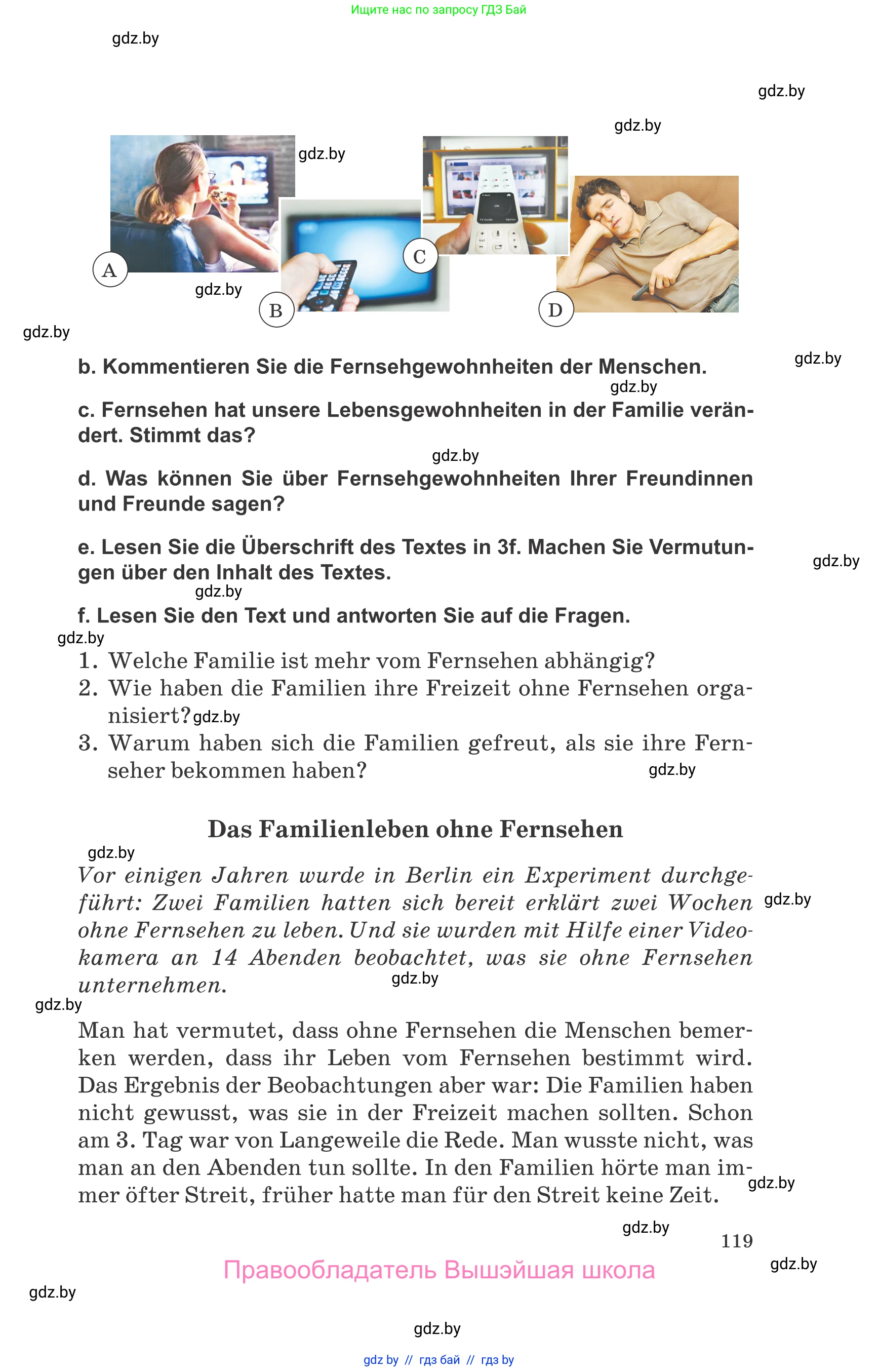 Немецкий язык (Deutsch), 10 класс Учебник (Schülerbuch), авторы: Будько Антонина Филипповна (Budjko Antonina), Урбанович Инна Ювинальевна (Urbanowitsch Ina), издательство Вышэйшая школа, Минск, 2018, оранжевого цвета, страница 119