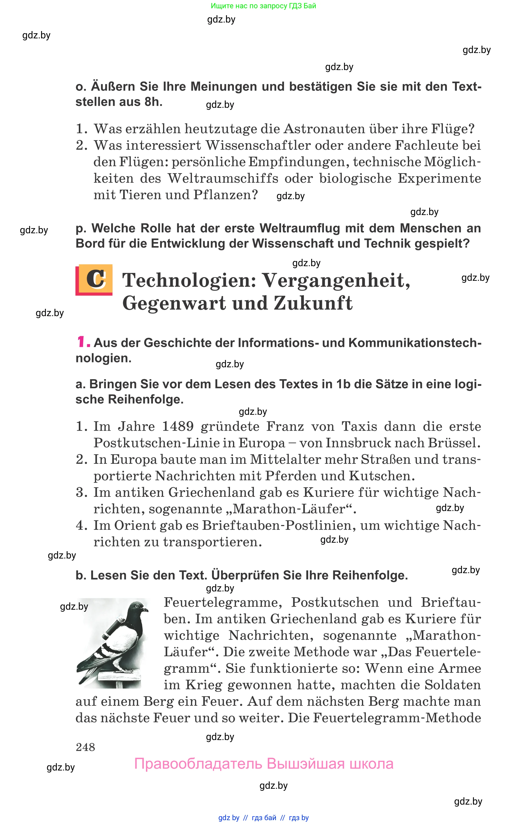 Немецкий язык (Deutsch), 10 класс Учебник (Schülerbuch), авторы: Будько Антонина Филипповна (Budjko Antonina), Урбанович Инна Ювинальевна (Urbanowitsch Ina), издательство Вышэйшая школа, Минск, 2018, оранжевого цвета, страница 248