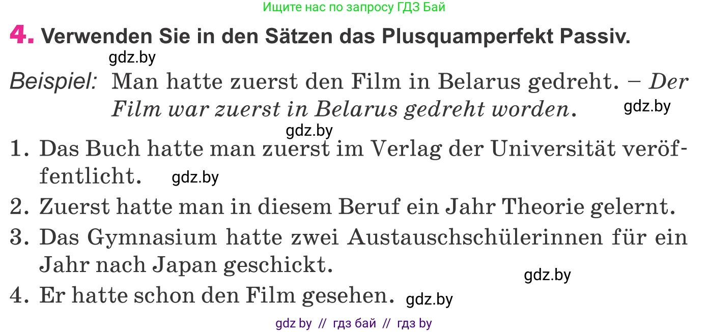 Немецкий язык (Deutsch), 10 класс Учебник (Schülerbuch), авторы: Будько Антонина Филипповна (Budjko Antonina), Урбанович Инна Ювинальевна (Urbanowitsch Ina), издательство Вышэйшая школа, Минск, 2018, оранжевого цвета, страница 285, номер 4, Условие