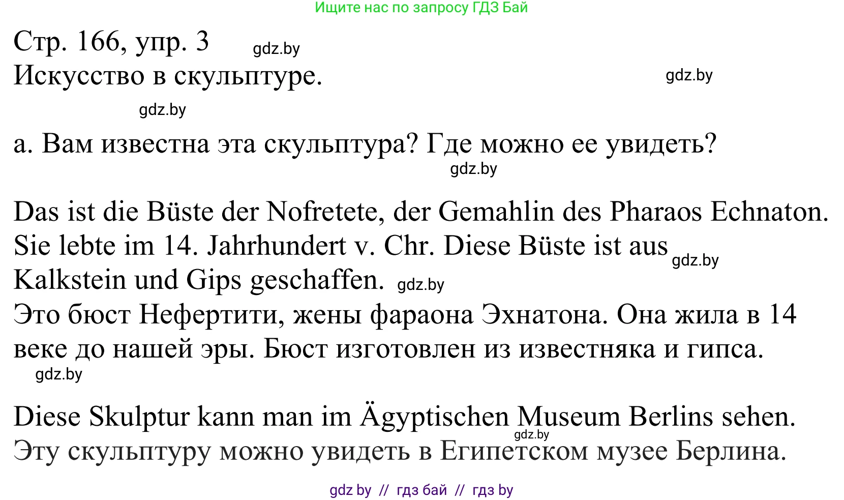 Немецкий язык (Deutsch), 10 класс Учебник (Schülerbuch), авторы: Будько Антонина Филипповна (Budjko Antonina), Урбанович Инна Ювинальевна (Urbanowitsch Ina), издательство Вышэйшая школа, Минск, 2018, оранжевого цвета, страница 166, номер 3a, Решение