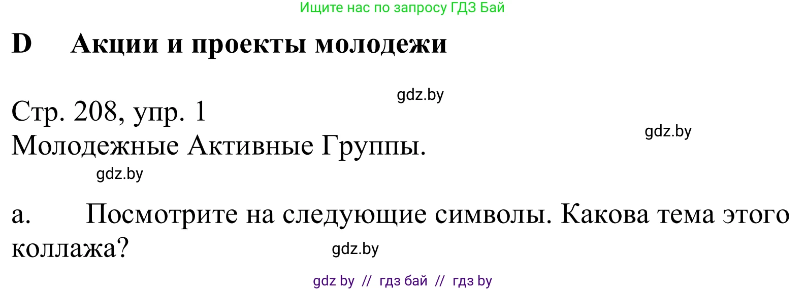 Немецкий язык (Deutsch), 10 класс Учебник (Schülerbuch), авторы: Будько Антонина Филипповна (Budjko Antonina), Урбанович Инна Ювинальевна (Urbanowitsch Ina), издательство Вышэйшая школа, Минск, 2018, оранжевого цвета, страница 208, номер 1a, Решение