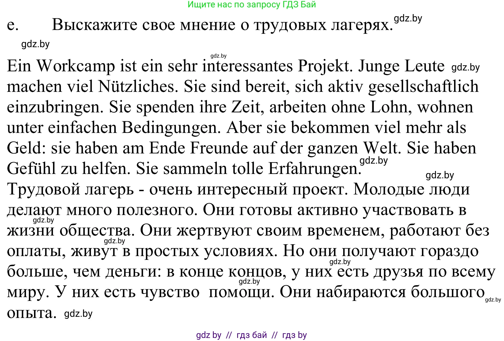 Немецкий язык (Deutsch), 10 класс Учебник (Schülerbuch), авторы: Будько Антонина Филипповна (Budjko Antonina), Урбанович Инна Ювинальевна (Urbanowitsch Ina), издательство Вышэйшая школа, Минск, 2018, оранжевого цвета, страница 217, номер 4e, Решение