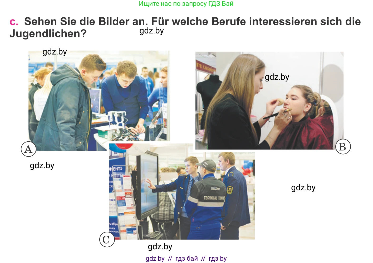 Немецкий язык (Deutsch), 11 класс Учебник (Schülerbuch), авторы: Будько Антонина Филипповна (Budjko Antonina), Урбанович Инна Ювинальевна (Urbanowitsch Ina), издательство Вышэйшая школа, Минск, 2019, бирюзового цвета, страница 28, номер 3c, Условие