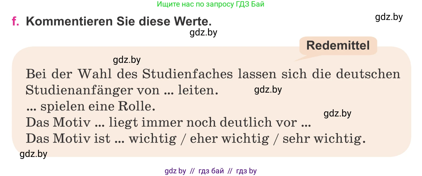 Немецкий язык (Deutsch), 11 класс Учебник (Schülerbuch), авторы: Будько Антонина Филипповна (Budjko Antonina), Урбанович Инна Ювинальевна (Urbanowitsch Ina), издательство Вышэйшая школа, Минск, 2019, бирюзового цвета, страница 35, номер 2f, Условие
