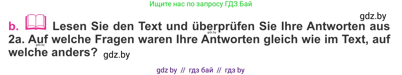 Немецкий язык (Deutsch), 11 класс Учебник (Schülerbuch), авторы: Будько Антонина Филипповна (Budjko Antonina), Урбанович Инна Ювинальевна (Urbanowitsch Ina), издательство Вышэйшая школа, Минск, 2019, бирюзового цвета, страница 104, номер 2b, Условие