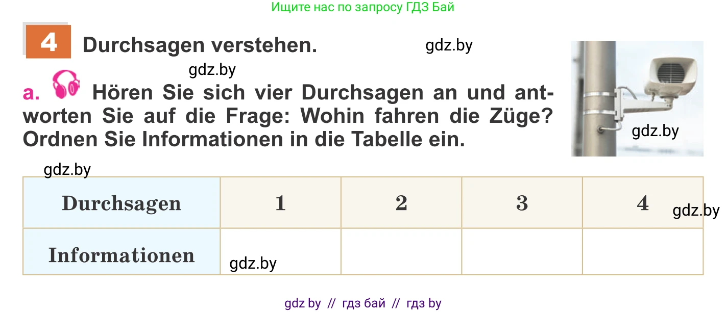 Немецкий язык (Deutsch), 11 класс Учебник (Schülerbuch), авторы: Будько Антонина Филипповна (Budjko Antonina), Урбанович Инна Ювинальевна (Urbanowitsch Ina), издательство Вышэйшая школа, Минск, 2019, бирюзового цвета, страница 124, номер 4a, Условие