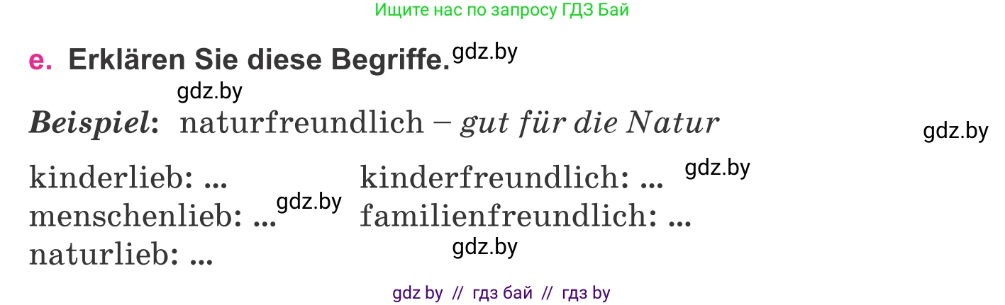 Немецкий язык (Deutsch), 11 класс Учебник (Schülerbuch), авторы: Будько Антонина Филипповна (Budjko Antonina), Урбанович Инна Ювинальевна (Urbanowitsch Ina), издательство Вышэйшая школа, Минск, 2019, бирюзового цвета, страница 158, номер 1e, Условие