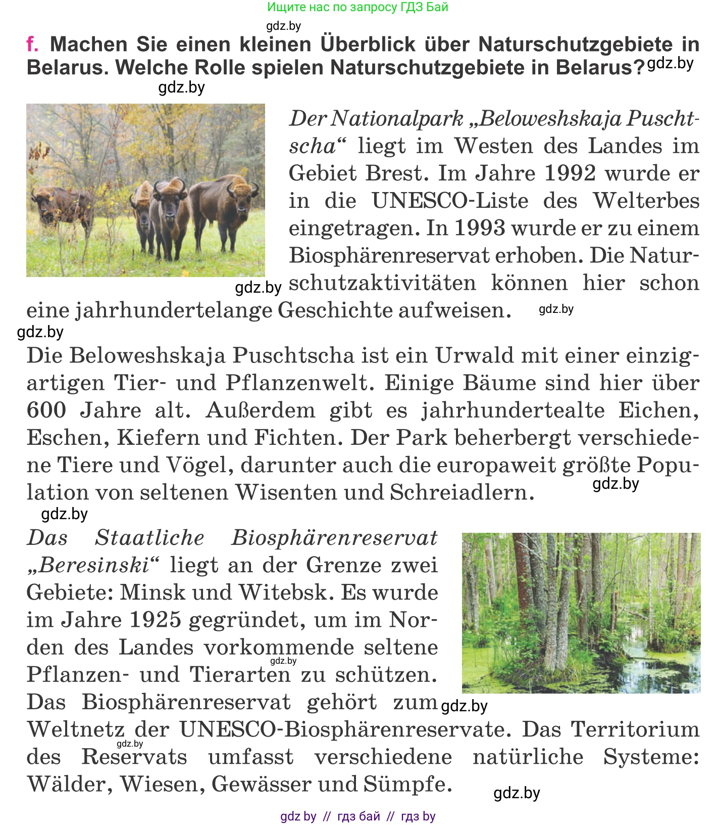 Немецкий язык (Deutsch), 11 класс Учебник (Schülerbuch), авторы: Будько Антонина Филипповна (Budjko Antonina), Урбанович Инна Ювинальевна (Urbanowitsch Ina), издательство Вышэйшая школа, Минск, 2019, бирюзового цвета, страница 190, номер 10f, Условие