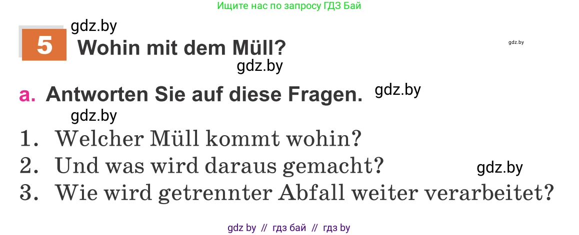 Немецкий язык (Deutsch), 11 класс Учебник (Schülerbuch), авторы: Будько Антонина Филипповна (Budjko Antonina), Урбанович Инна Ювинальевна (Urbanowitsch Ina), издательство Вышэйшая школа, Минск, 2019, бирюзового цвета, страница 179, номер 5a, Условие