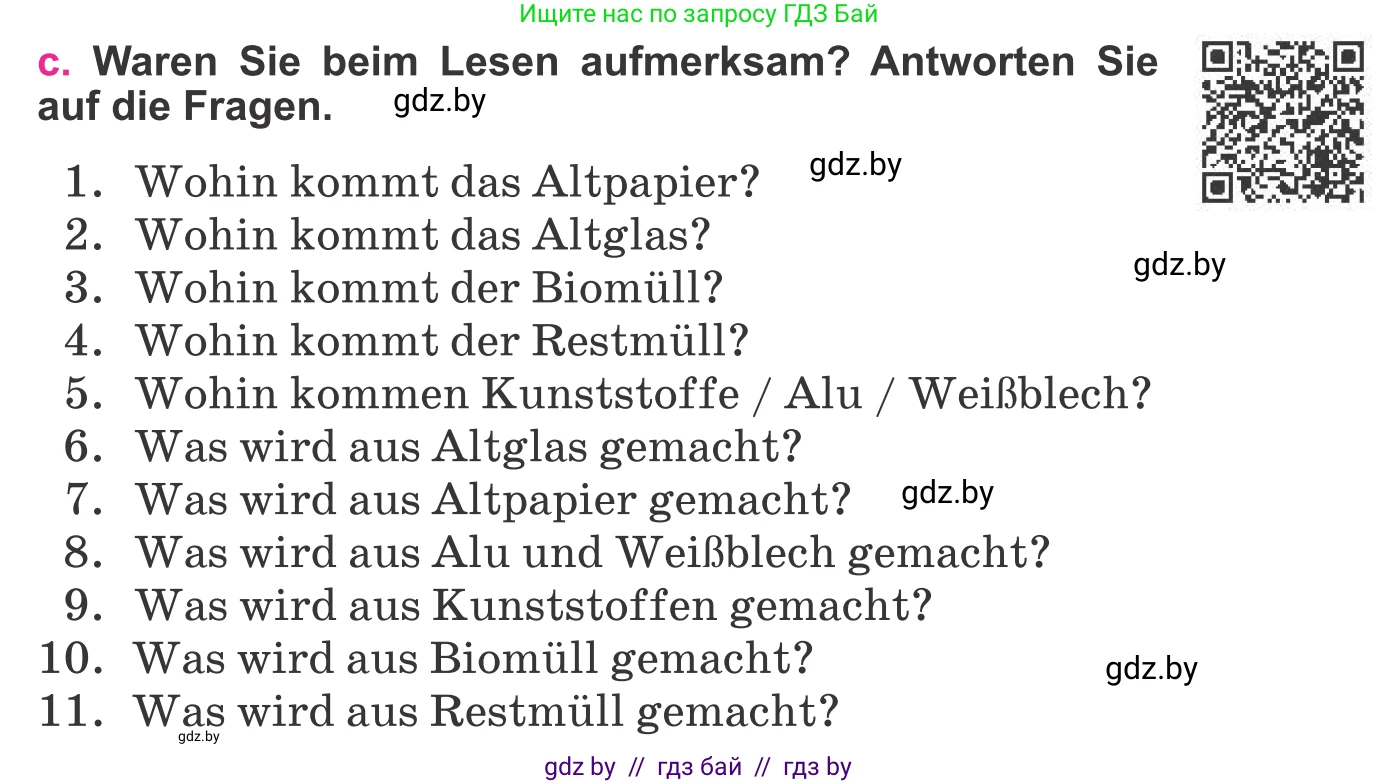 Немецкий язык (Deutsch), 11 класс Учебник (Schülerbuch), авторы: Будько Антонина Филипповна (Budjko Antonina), Урбанович Инна Ювинальевна (Urbanowitsch Ina), издательство Вышэйшая школа, Минск, 2019, бирюзового цвета, страница 180, номер 5c, Условие