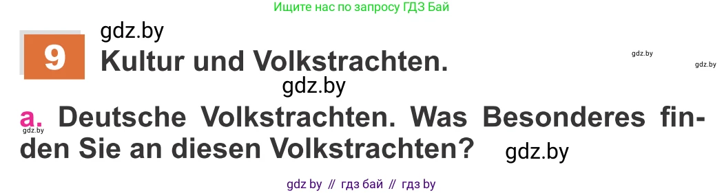 Немецкий язык (Deutsch), 11 класс Учебник (Schülerbuch), авторы: Будько Антонина Филипповна (Budjko Antonina), Урбанович Инна Ювинальевна (Urbanowitsch Ina), издательство Вышэйшая школа, Минск, 2019, бирюзового цвета, страница 232, номер 9a, Условие