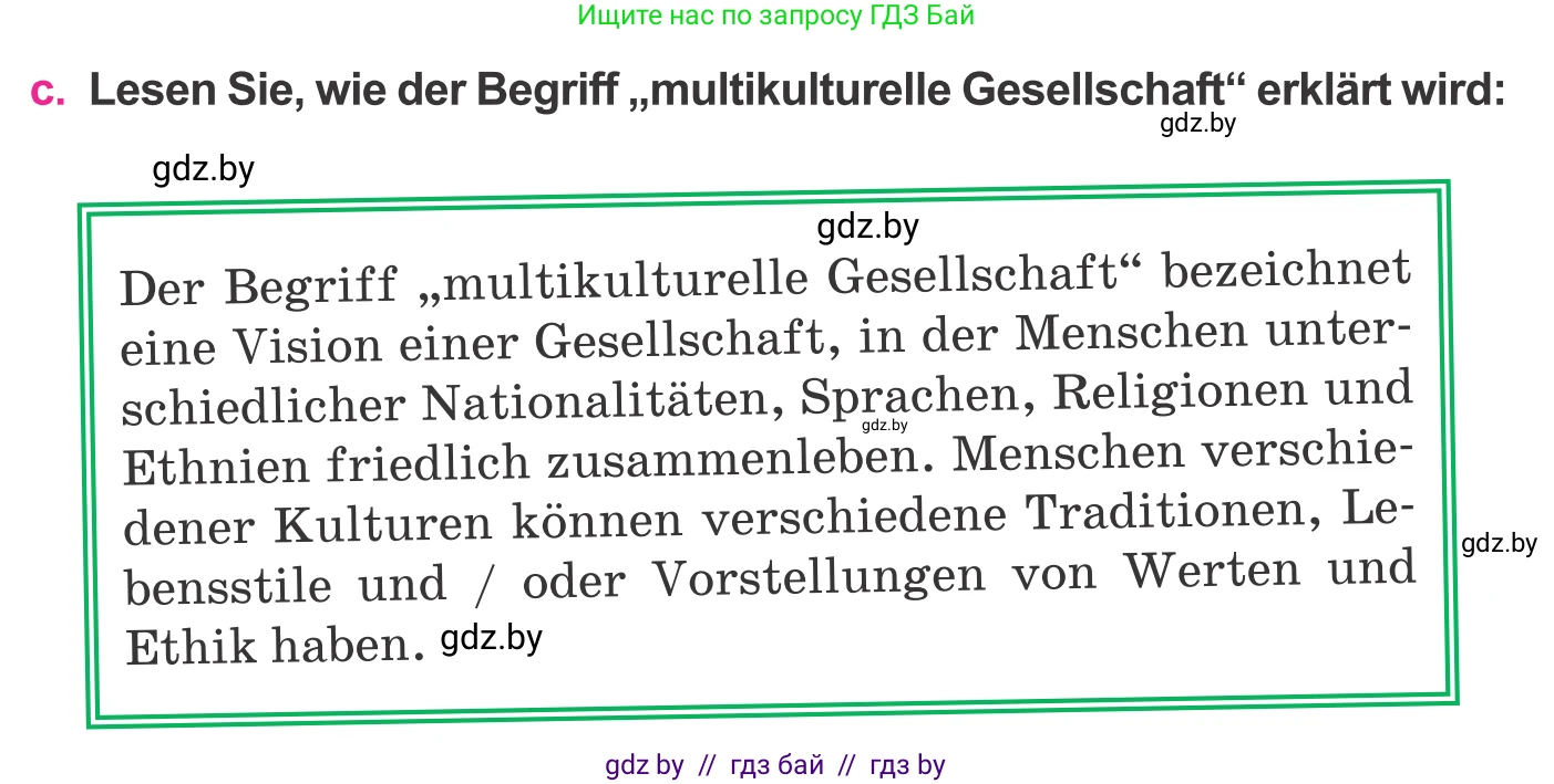 Немецкий язык (Deutsch), 11 класс Учебник (Schülerbuch), авторы: Будько Антонина Филипповна (Budjko Antonina), Урбанович Инна Ювинальевна (Urbanowitsch Ina), издательство Вышэйшая школа, Минск, 2019, бирюзового цвета, страница 239, номер 1c, Условие