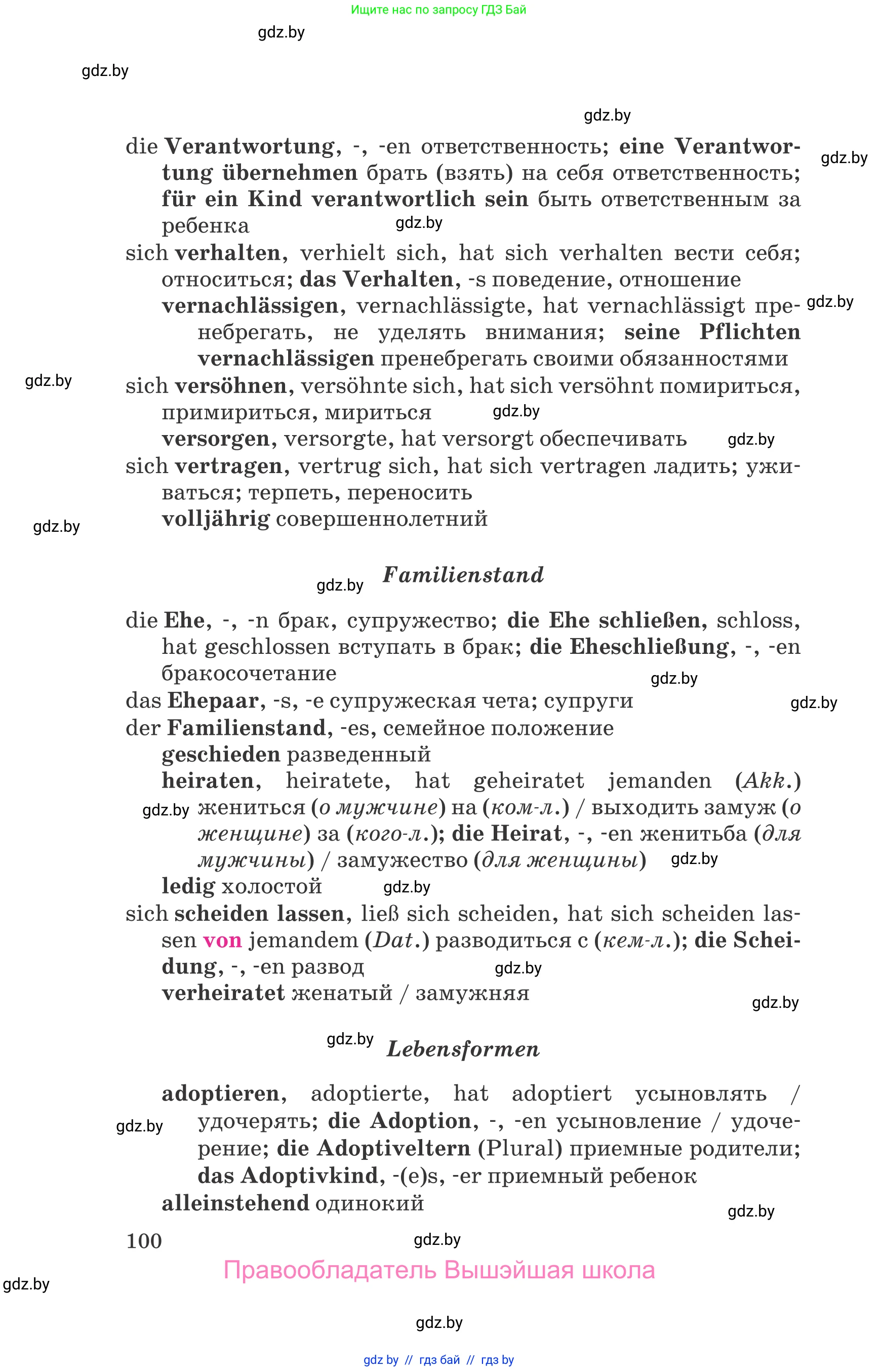 Немецкий язык (Deutsch), 11 класс Учебник (Schülerbuch), авторы: Будько Антонина Филипповна (Budjko Antonina), Урбанович Инна Ювинальевна (Urbanowitsch Ina), издательство Вышэйшая школа, Минск, 2019, бирюзового цвета, страница 100