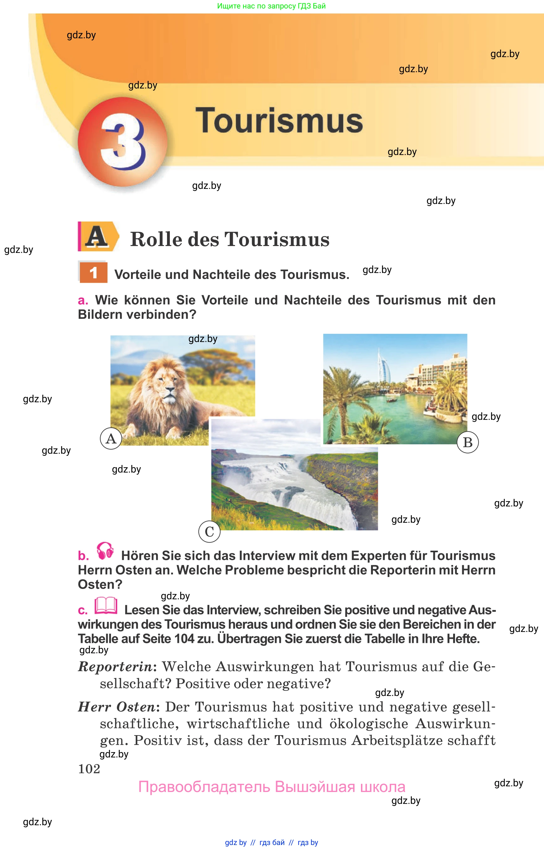 Немецкий язык (Deutsch), 11 класс Учебник (Schülerbuch), авторы: Будько Антонина Филипповна (Budjko Antonina), Урбанович Инна Ювинальевна (Urbanowitsch Ina), издательство Вышэйшая школа, Минск, 2019, бирюзового цвета, страница 102