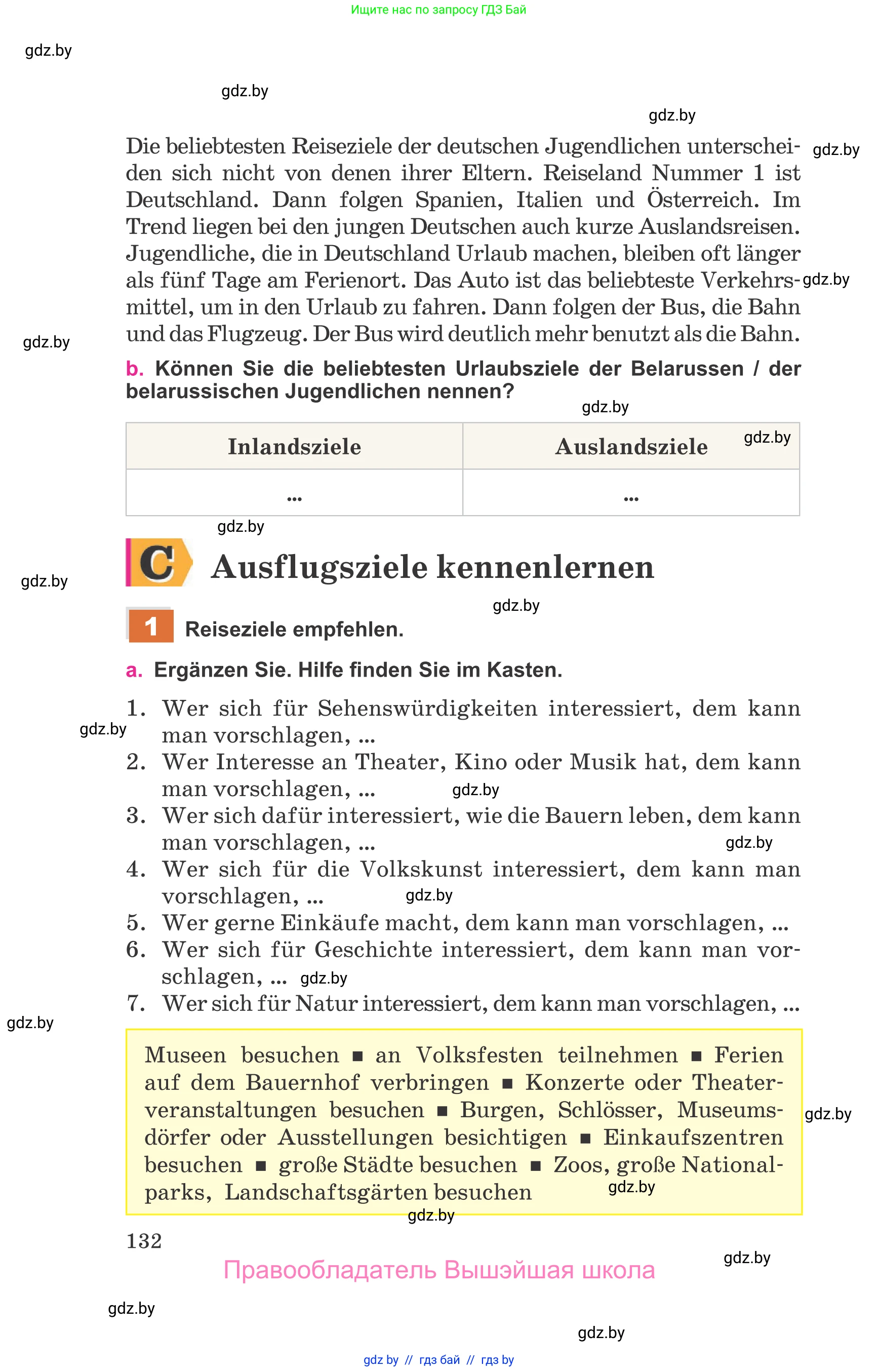 Немецкий язык (Deutsch), 11 класс Учебник (Schülerbuch), авторы: Будько Антонина Филипповна (Budjko Antonina), Урбанович Инна Ювинальевна (Urbanowitsch Ina), издательство Вышэйшая школа, Минск, 2019, бирюзового цвета, страница 132