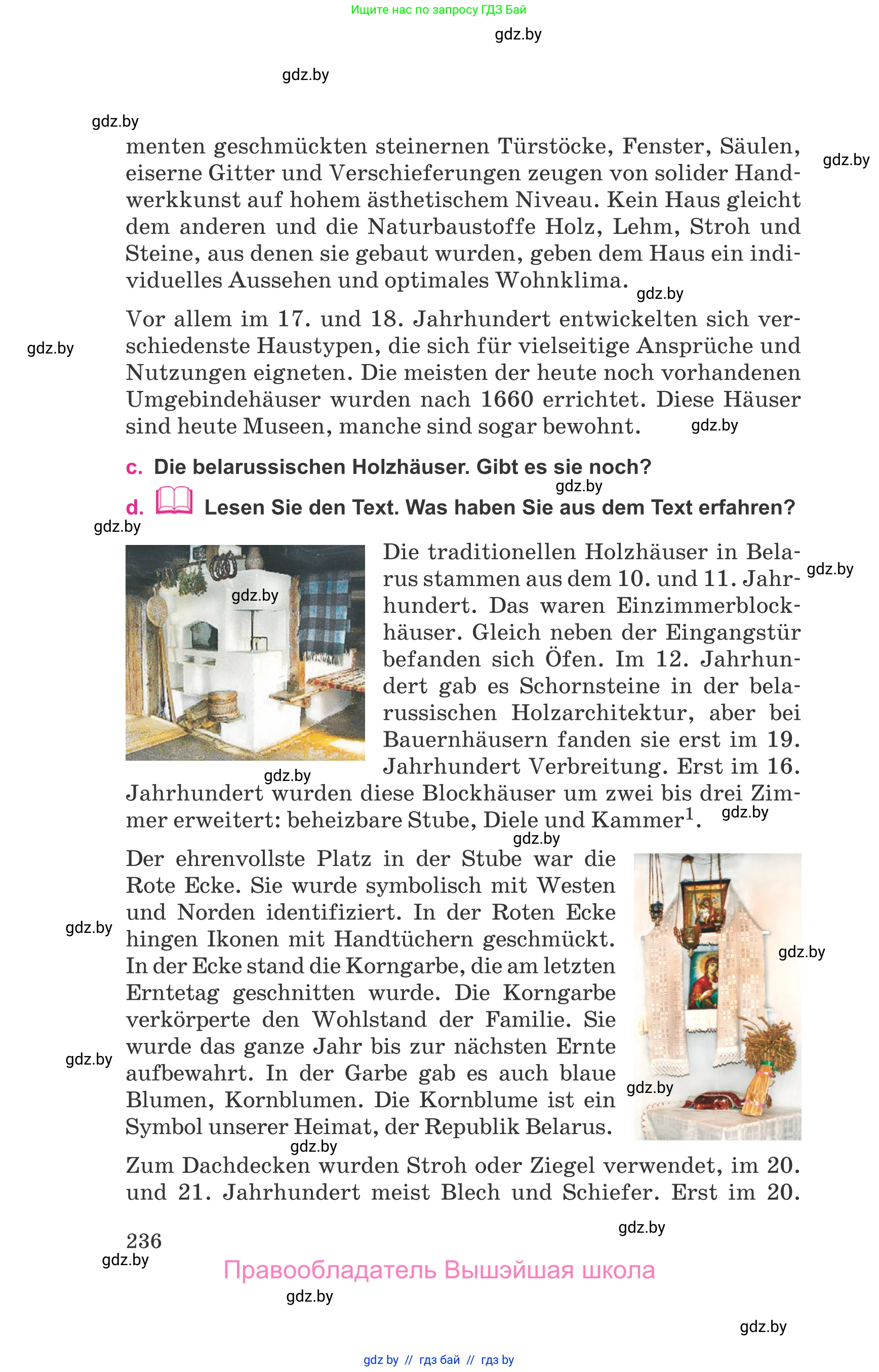 Немецкий язык (Deutsch), 11 класс Учебник (Schülerbuch), авторы: Будько Антонина Филипповна (Budjko Antonina), Урбанович Инна Ювинальевна (Urbanowitsch Ina), издательство Вышэйшая школа, Минск, 2019, бирюзового цвета, страница 236