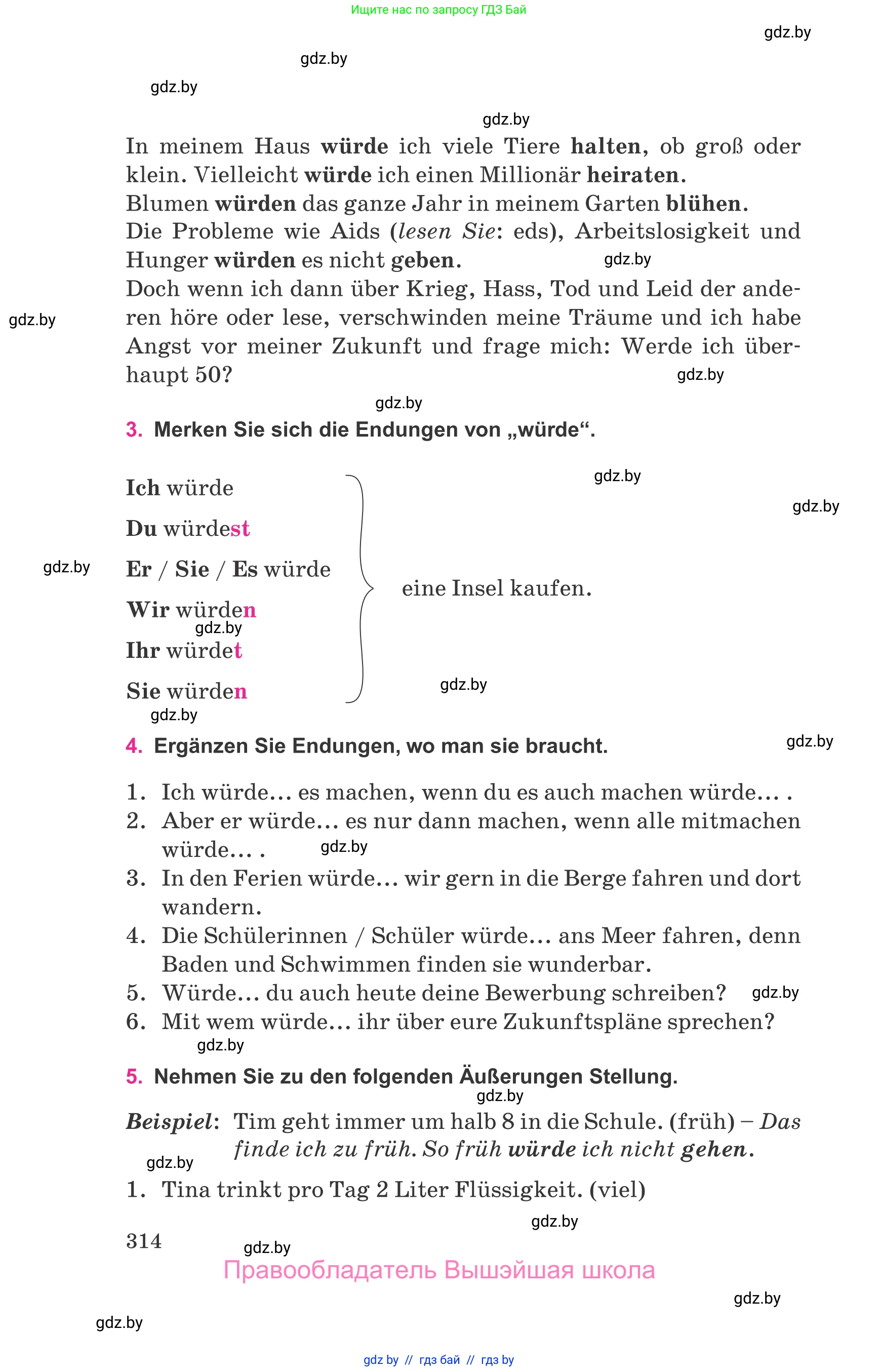 Немецкий язык (Deutsch), 11 класс Учебник (Schülerbuch), авторы: Будько Антонина Филипповна (Budjko Antonina), Урбанович Инна Ювинальевна (Urbanowitsch Ina), издательство Вышэйшая школа, Минск, 2019, бирюзового цвета, страница 314