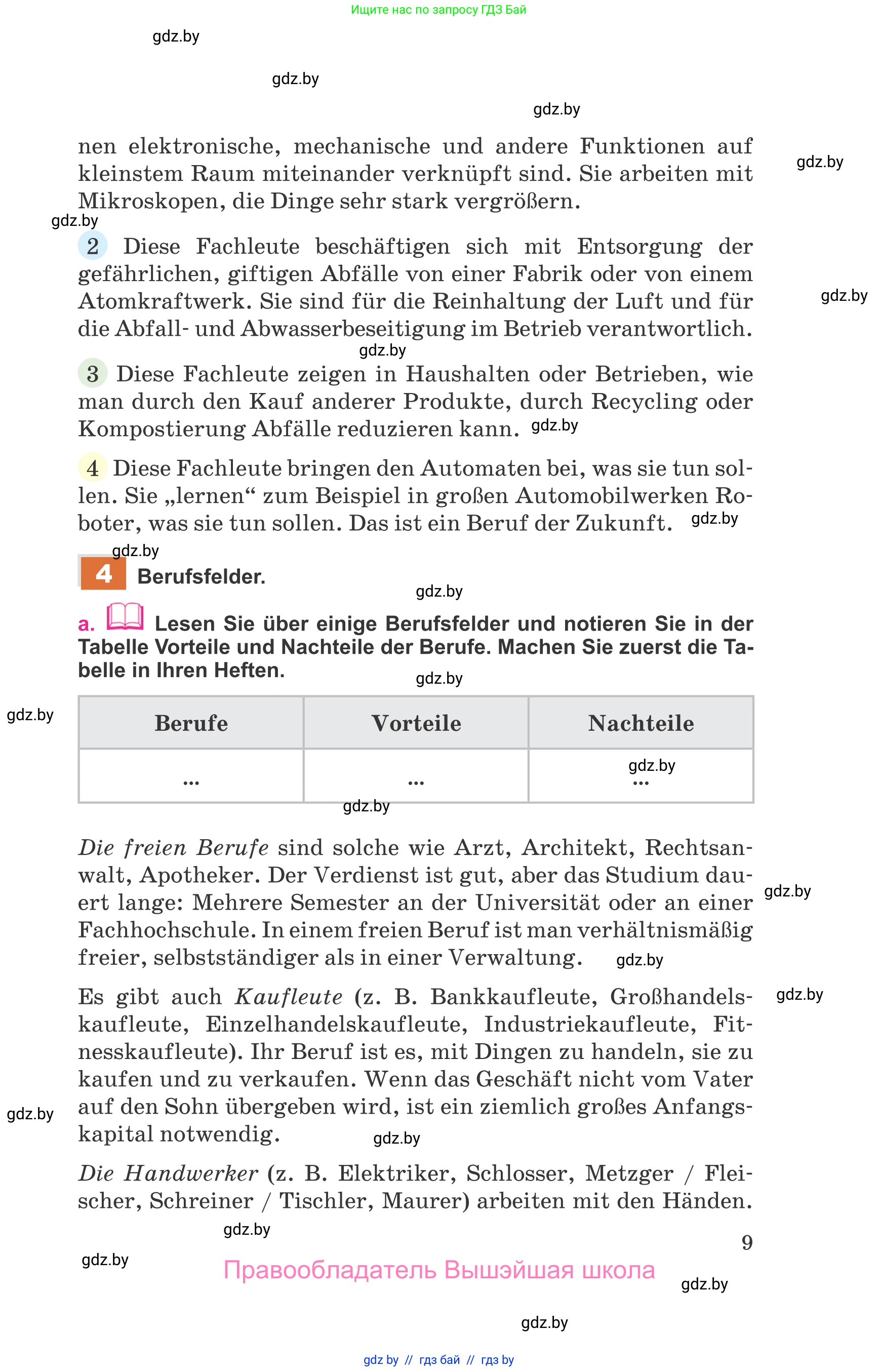Немецкий язык (Deutsch), 11 класс Учебник (Schülerbuch), авторы: Будько Антонина Филипповна (Budjko Antonina), Урбанович Инна Ювинальевна (Urbanowitsch Ina), издательство Вышэйшая школа, Минск, 2019, бирюзового цвета, страница 9