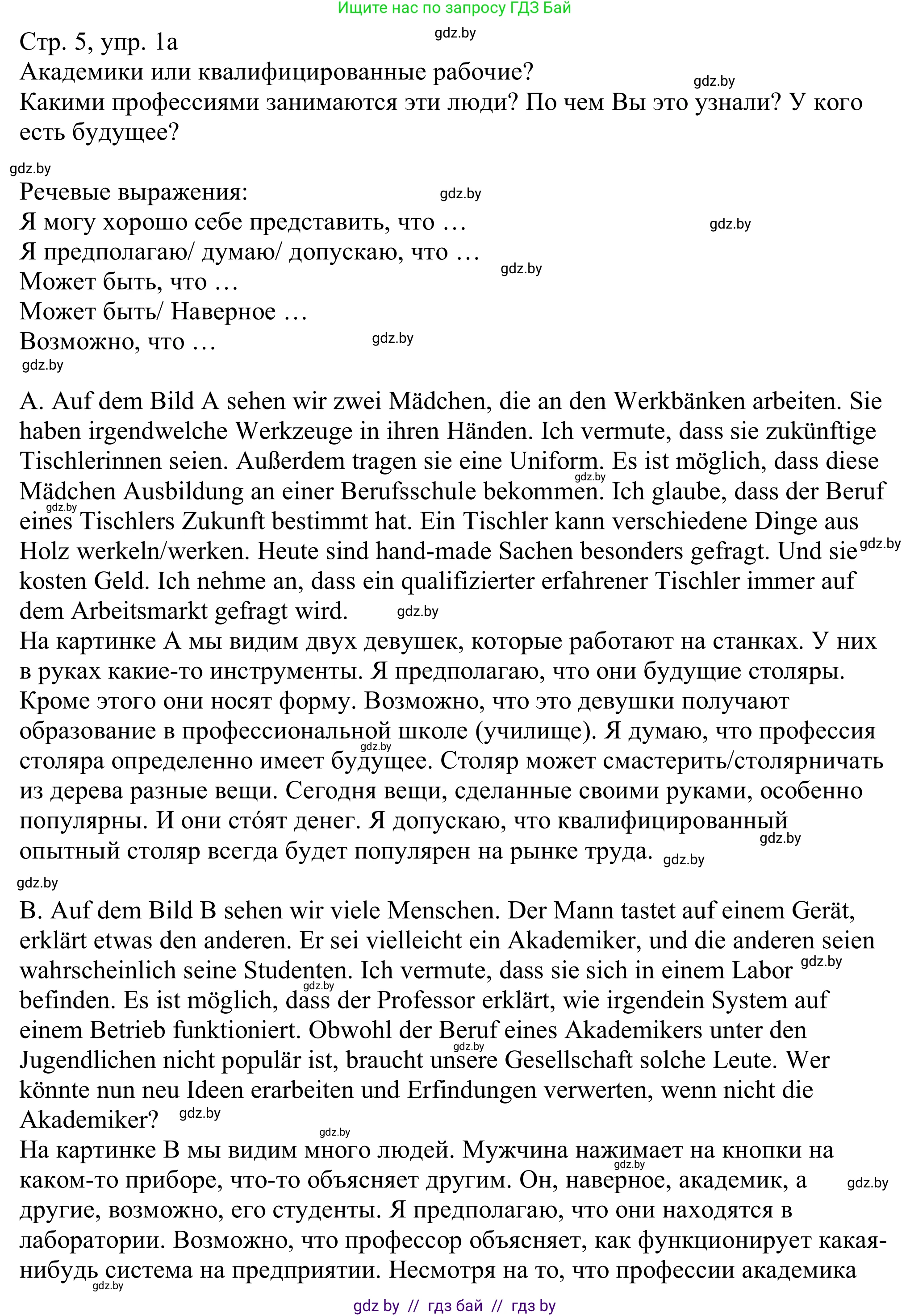 Немецкий язык (Deutsch), 11 класс Учебник (Schülerbuch), авторы: Будько Антонина Филипповна (Budjko Antonina), Урбанович Инна Ювинальевна (Urbanowitsch Ina), издательство Вышэйшая школа, Минск, 2019, бирюзового цвета, страница 5, номер 1a, Решение