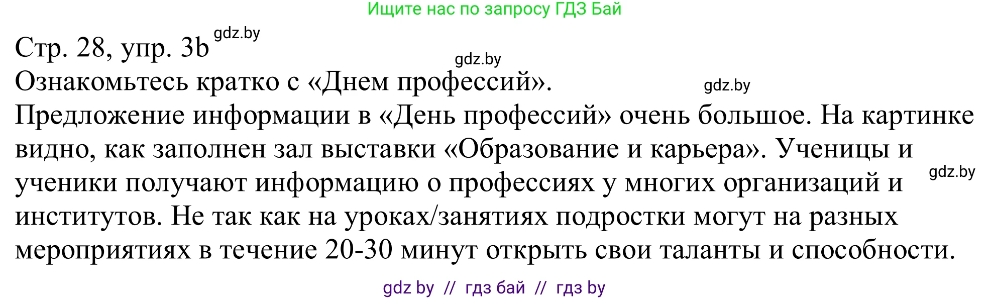Немецкий язык (Deutsch), 11 класс Учебник (Schülerbuch), авторы: Будько Антонина Филипповна (Budjko Antonina), Урбанович Инна Ювинальевна (Urbanowitsch Ina), издательство Вышэйшая школа, Минск, 2019, бирюзового цвета, страница 28, номер 3b, Решение