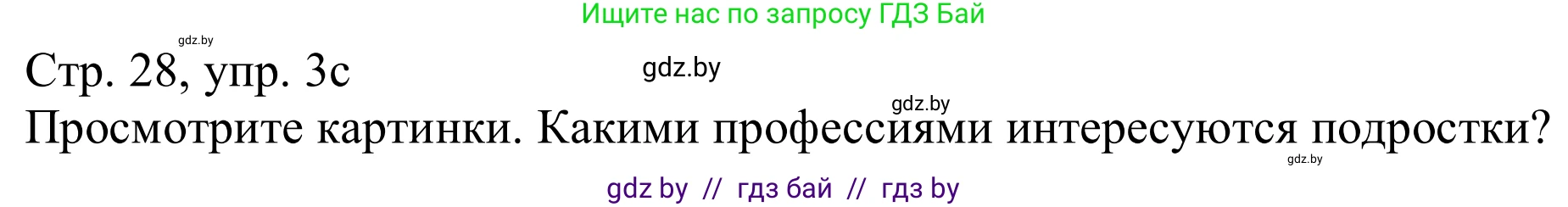 Немецкий язык (Deutsch), 11 класс Учебник (Schülerbuch), авторы: Будько Антонина Филипповна (Budjko Antonina), Урбанович Инна Ювинальевна (Urbanowitsch Ina), издательство Вышэйшая школа, Минск, 2019, бирюзового цвета, страница 28, номер 3c, Решение