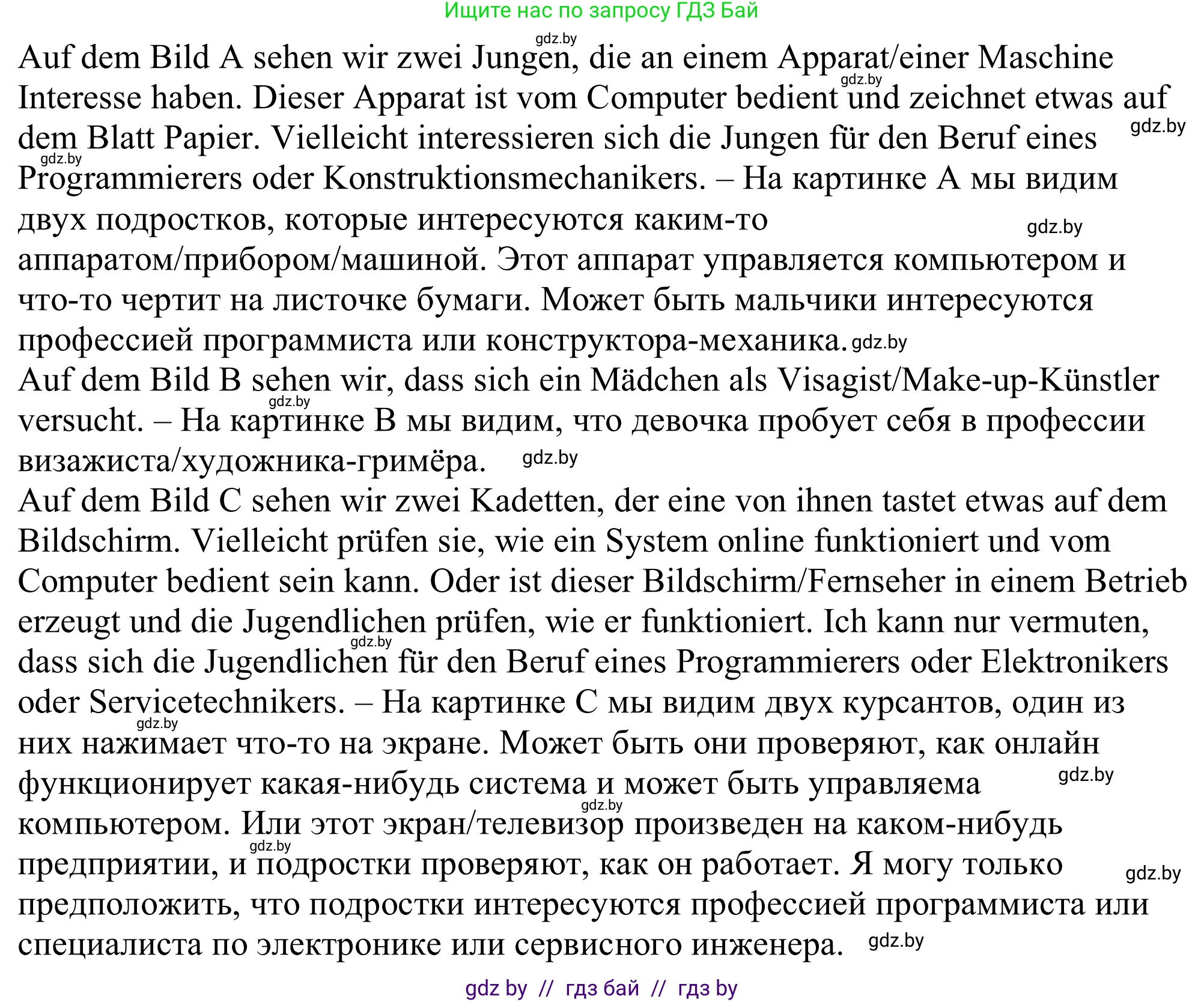 Немецкий язык (Deutsch), 11 класс Учебник (Schülerbuch), авторы: Будько Антонина Филипповна (Budjko Antonina), Урбанович Инна Ювинальевна (Urbanowitsch Ina), издательство Вышэйшая школа, Минск, 2019, бирюзового цвета, страница 28, номер 3c, Решение (продолжение 2)