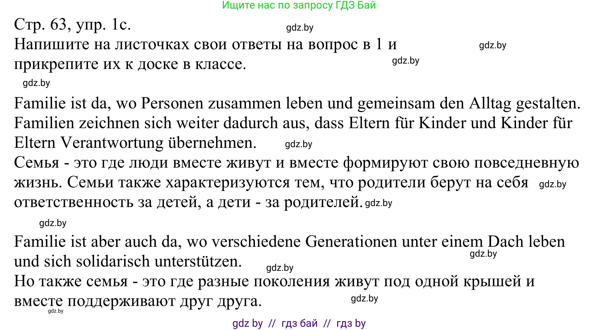 Немецкий язык (Deutsch), 11 класс Учебник (Schülerbuch), авторы: Будько Антонина Филипповна (Budjko Antonina), Урбанович Инна Ювинальевна (Urbanowitsch Ina), издательство Вышэйшая школа, Минск, 2019, бирюзового цвета, страница 63, номер 1c, Решение