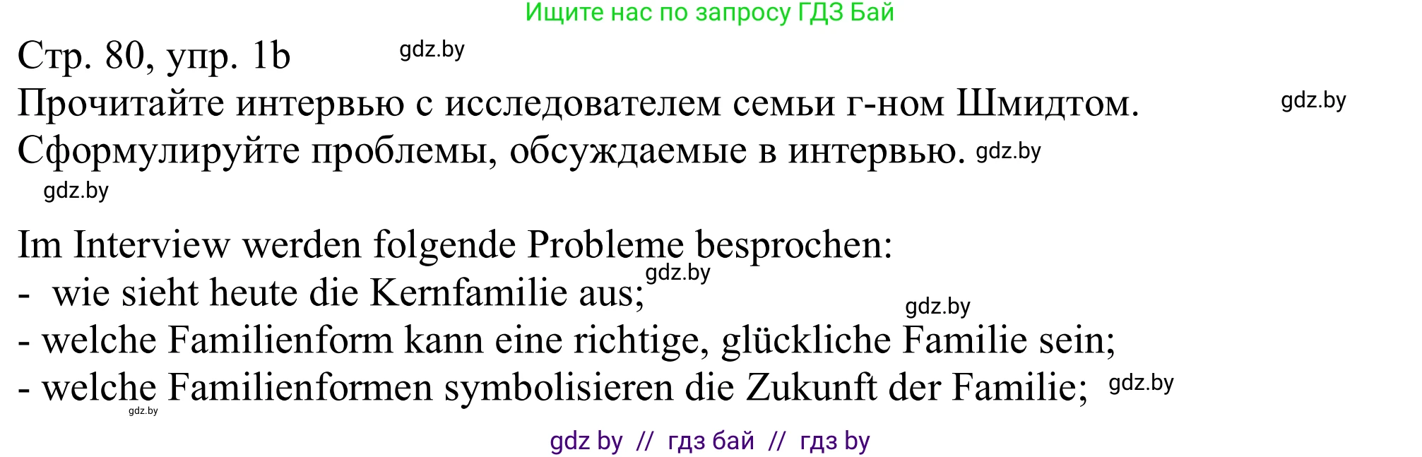 Немецкий язык (Deutsch), 11 класс Учебник (Schülerbuch), авторы: Будько Антонина Филипповна (Budjko Antonina), Урбанович Инна Ювинальевна (Urbanowitsch Ina), издательство Вышэйшая школа, Минск, 2019, бирюзового цвета, страница 80, номер 1b, Решение